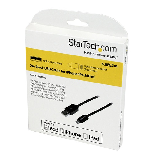 Lightning−USB変換ケーブル 2m 黒