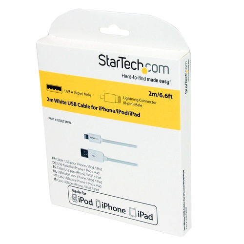 Lightning−USB変換ケーブル 2m 白