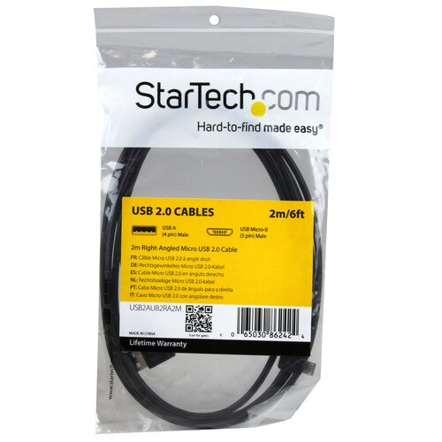 MicroB 2.0 変換ケーブル L型右 2m