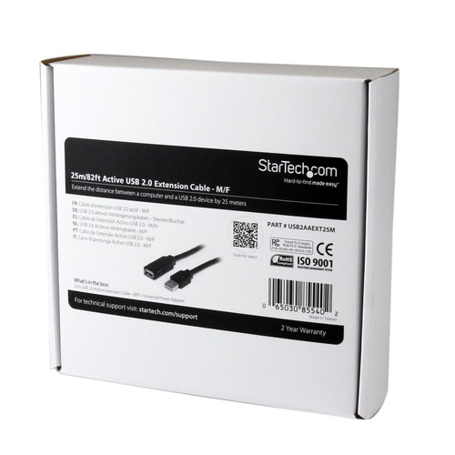 USB 2.0アクティブリピーターケーブル 25m