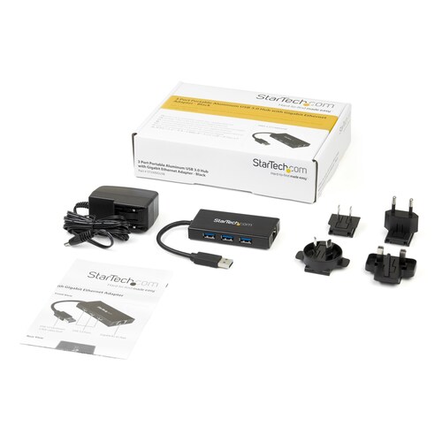 USB 3.0ハブ 3ポート LANアダプタ内蔵