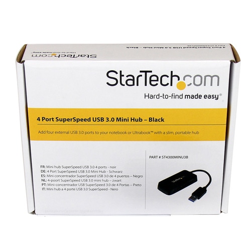 USB 3.0ハブ 4ポート ポータブル ブラック