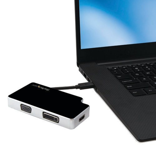 3in1 USB−Cマルチアダプタ4K 黒/銀