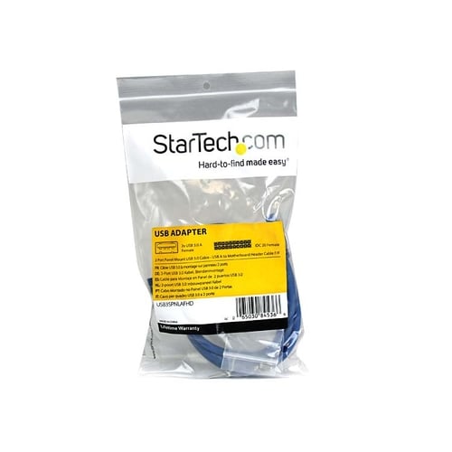 USB 3.0 パネルマウント型ケーブル 2ポート