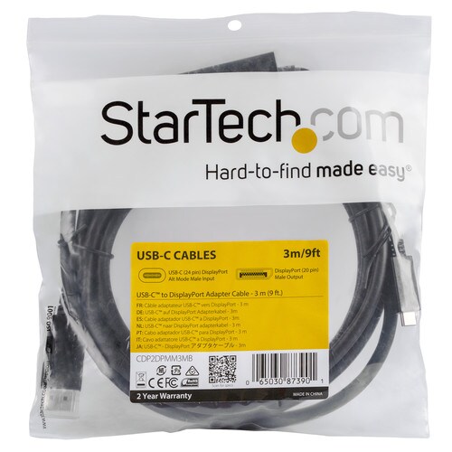 USB−C−DP1.2ケーブル 4K60Hz 3m