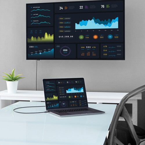 USB−C − DVI変換ケーブル 2m