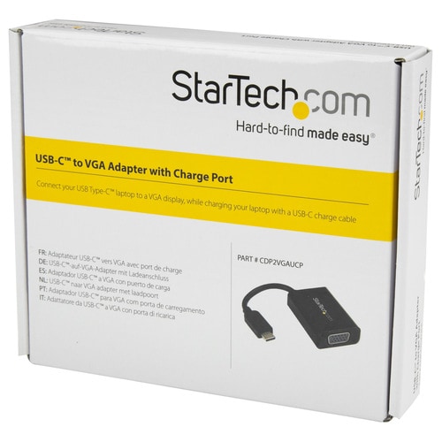 USB−C − VGAアダプタ 60W PD 黒