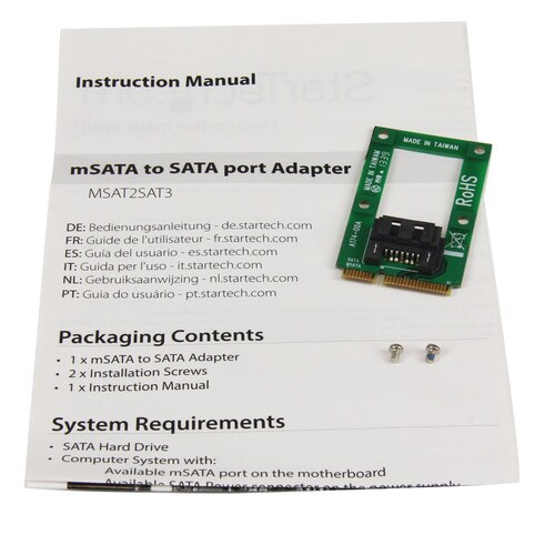 mSATA−SATA HDD/SSD変換アダプタ