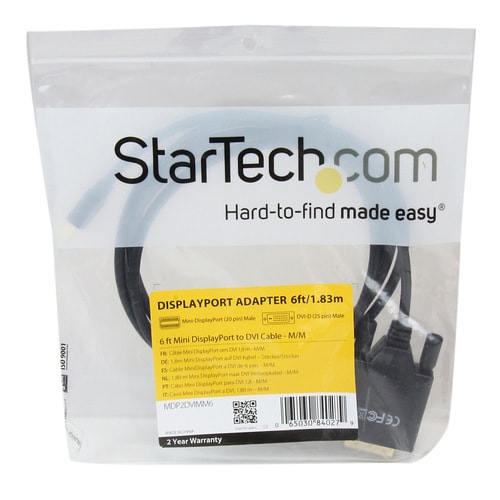 ミニディスプレイポート−DVIケーブル 1.8m