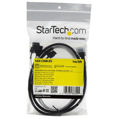 SFF−8643−4x SATA ケーブル 1m