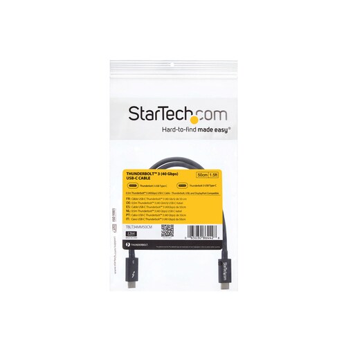 Thunderbolt3ケーブル 40G 0.5m