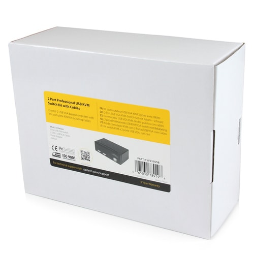 KVMスイッチ 2ポート VGA/USBハブ