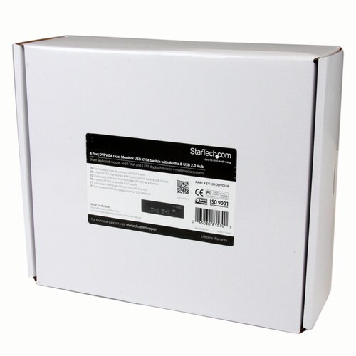 KVMスイッチ 4ポート デュアルDVI/VGA