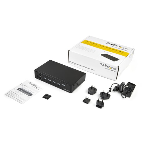 KVMスイッチ 4ポート DP 4K/USBハブ