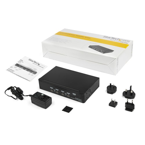 KVMスイッチ 4ポート DP 4K/USBハブ