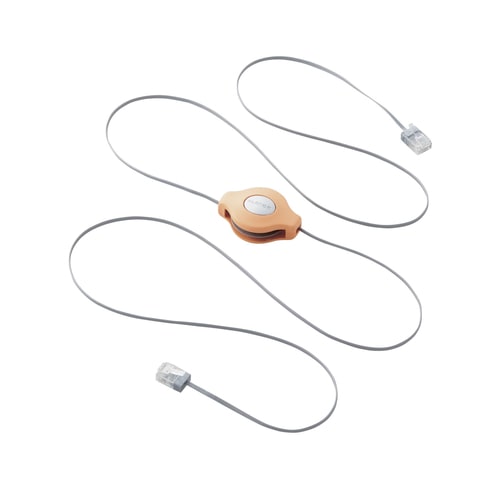 Cat5準拠 ケーブル巻取 1.5m オレンジ