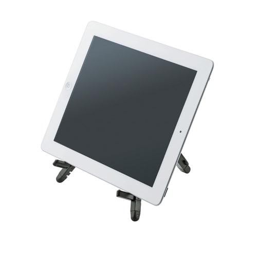 マルチタブレットスタンド 三脚スリム収納 ブラック