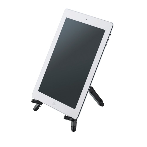 マルチタブレットスタンド 三脚スリム収納 ブラック