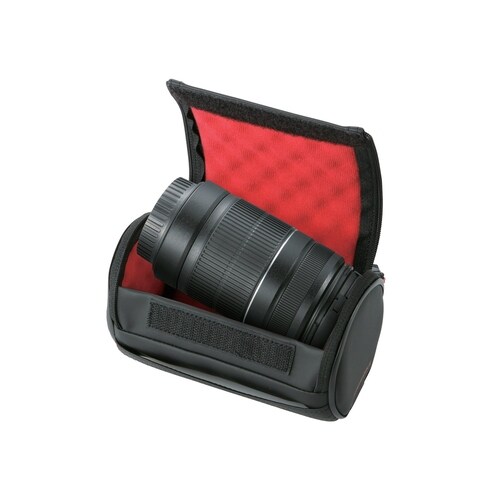 一眼レンズケース 耐衝撃 Mサイズ ブラック