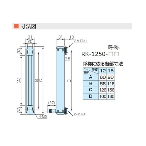 パージ流量計 RK1250−12N05