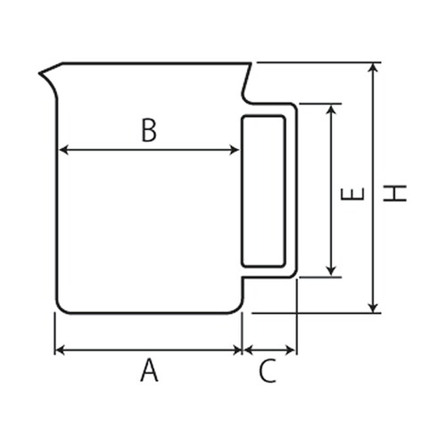 PTFE手付ビーカー NR0200−002