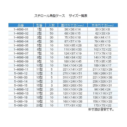 スチロール角型ケース 20型 名入れ