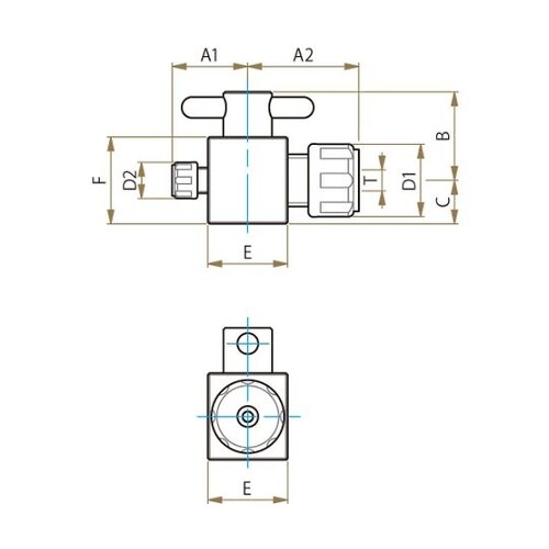 F−2212−01 PTFE2方バルブ
