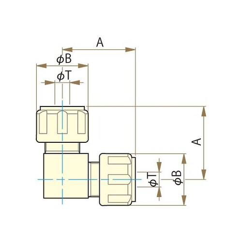 F−2651−03ジョイントL型 10φ
