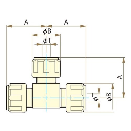 F−2652−02ジョイントT型 8φ