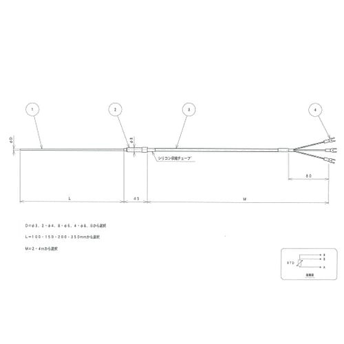 RN1−3.2−15−4M白金測温抵抗体