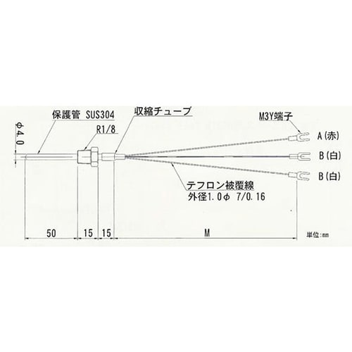 RN6−4M ネジ付白金測温抵抗体