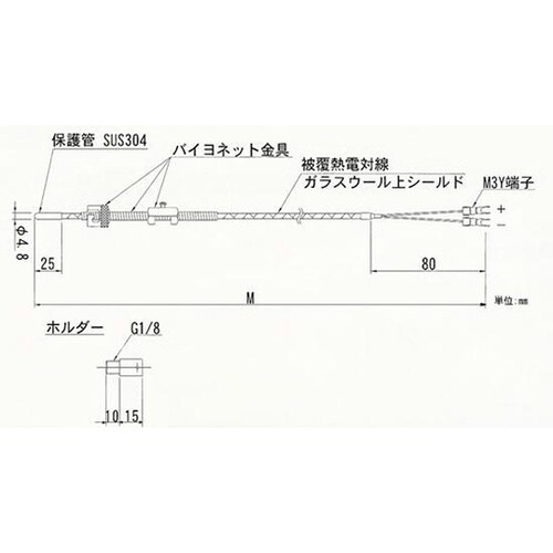 TN9−1M 圧接式成形機用熱電対