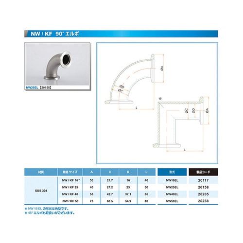 NW40EL 90°エルボ