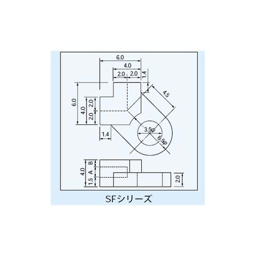 SF1.6 プリント板穴なし取付台