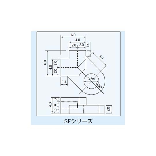 SF1.6 プリント板穴なし取付台