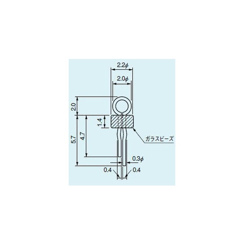 LC−3−G−シロ オシロプローブ用端子