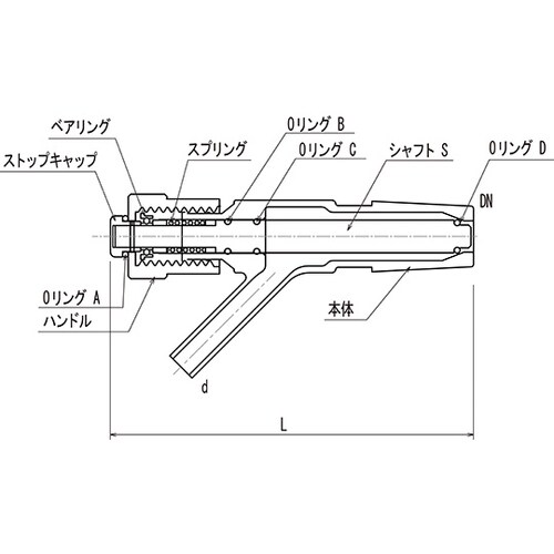 フラッシュ弁 部品 シャフト 3960−PTSF