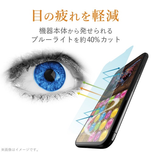 iPhoneSE2 ガラス BLカット ゲーム用