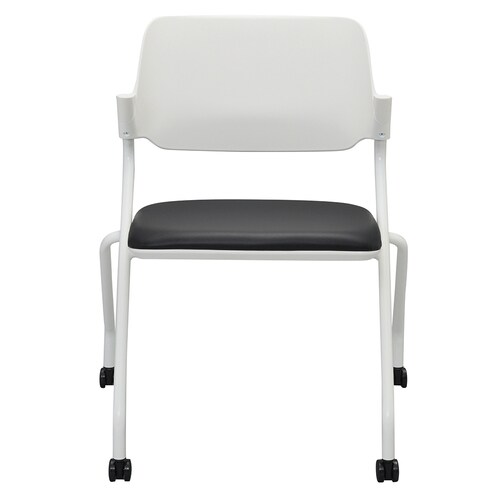 ネスティングチェア 肘無し PVC ブラック