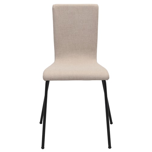 ファブリックチェア ベージュII ブラック脚