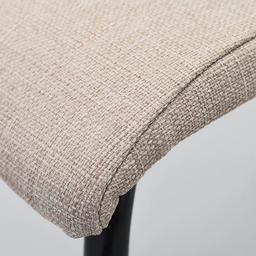 ファブリックチェア ベージュII ブラック脚