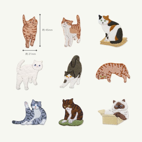 気ままなポーズの猫ワッペン 2