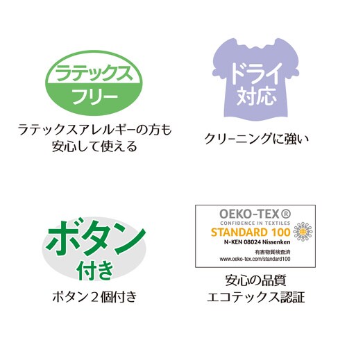 ボタンホールゴム1.2m 20mm巾 黒