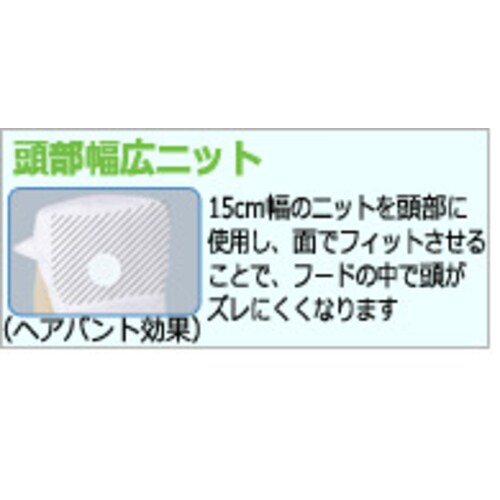 フード ツバ付マスク掛け丸型 SH25W白 フリー