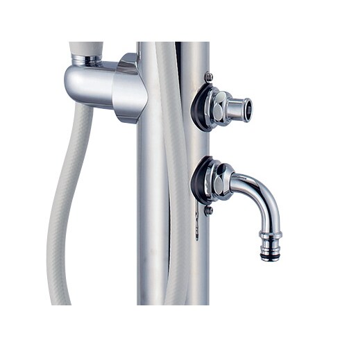 624ー217 ステンレス双口シャワー混合栓柱