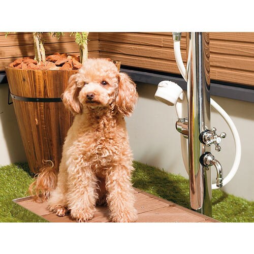 624ー207 ステンレス双口シャワー混合栓柱