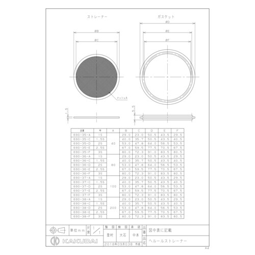 ヘルールストレーナー/1.5S、#100