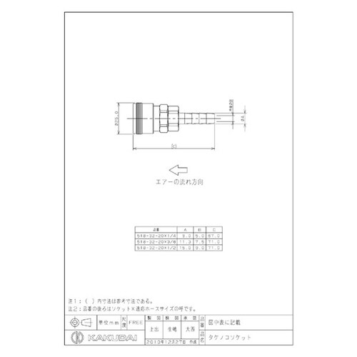 518ー32ー20×1/4 タケノコソケット