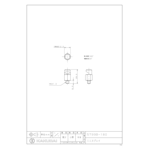 5799Bー180 ミニスプレイ180°