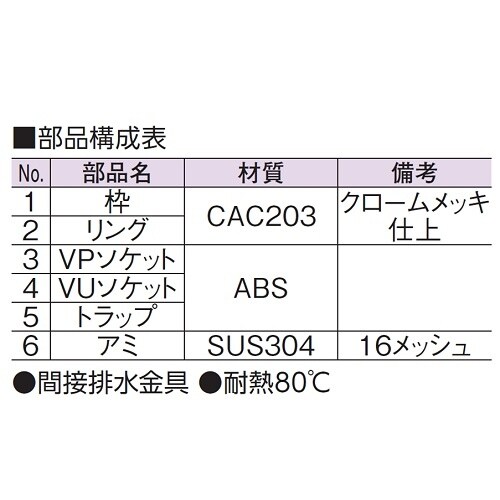 スーパートラップ付ホッパーVP・VU兼用PU50